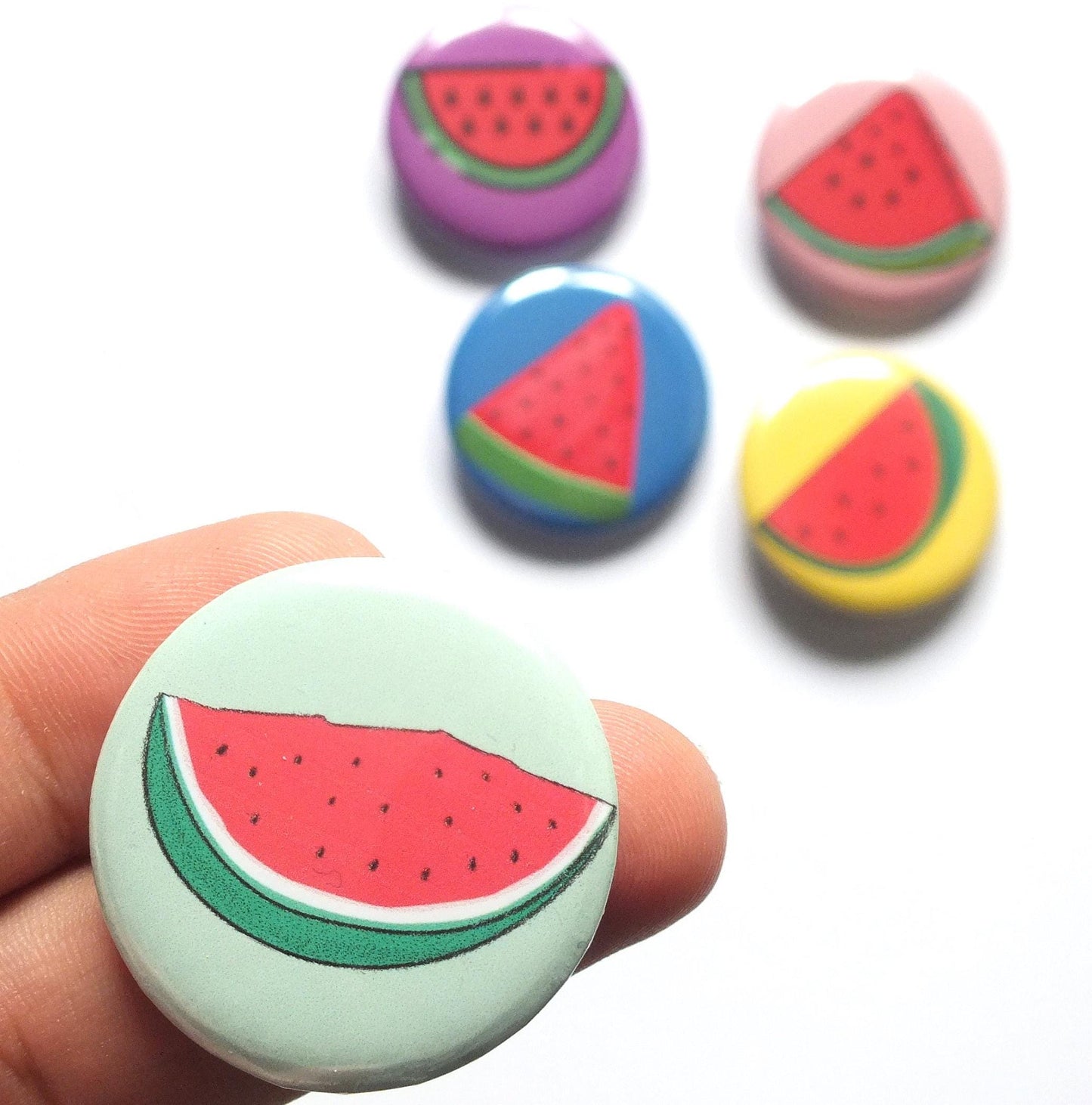 Pro Palestine Watermelon Badge Pin - Symbol of Palestine Button Badge – Free Palestine Symbol on Metal Pin – Jacket or Gift Accessory