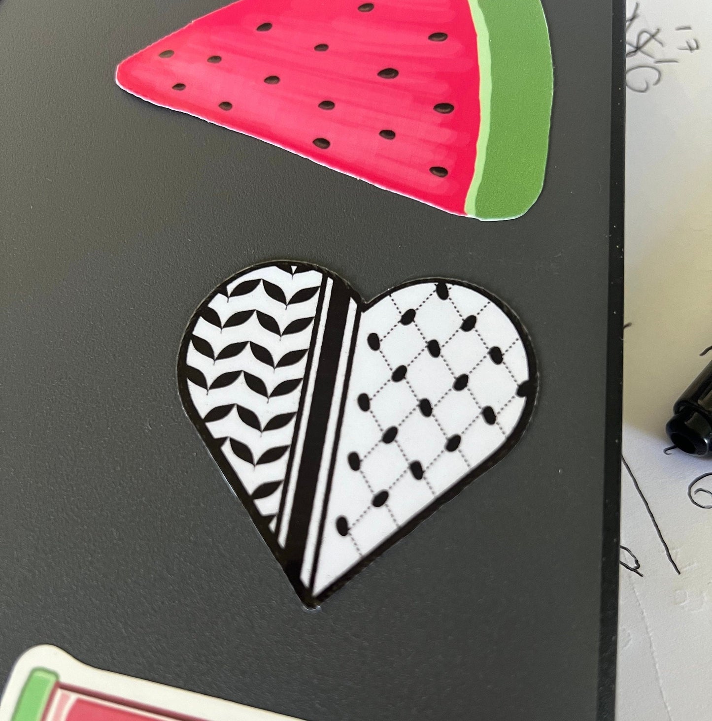 Palestinian Keffiyeh Sticker – Glossy Vinyl Resistance Art for Laptop, Water Bottle, Car Bumper – Symbol of Solidarity and Support for Gaza