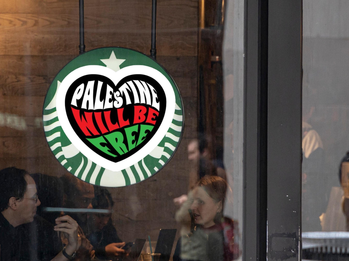 Large Palestine Sticker for Windscreen – Free Palestine Decal, Pro-Palestine Vinyl Decal, Waterproof Laptop Sticker, Political Activism Gift