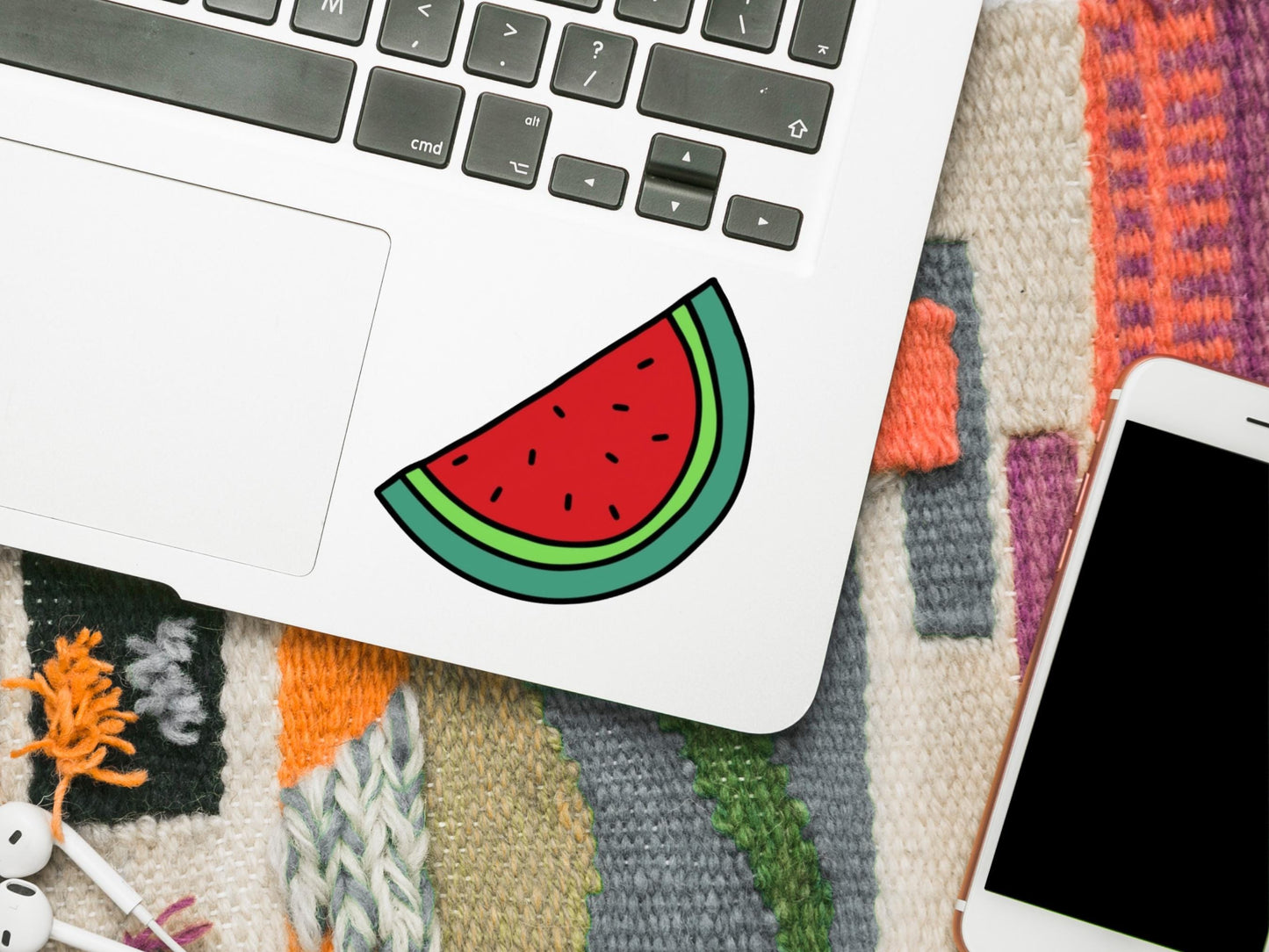Vinyl Watermelon Decal - Minimalist Solidarity Decal for iPhone, Car Window, Car Bumper, Water Bottle – Symbolic Activism Art Sticker