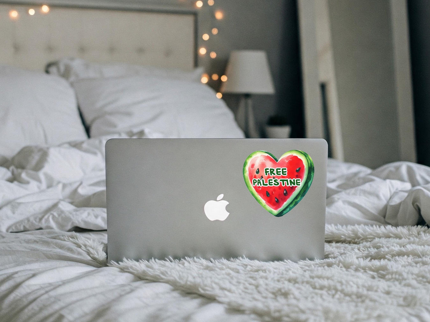 Palestinian Watermelon Vinyl Sticker – Cute Political Sticker for Journal, Laptop, Car Bumper, iPad and Car Windscreen – Support Gaza Decal