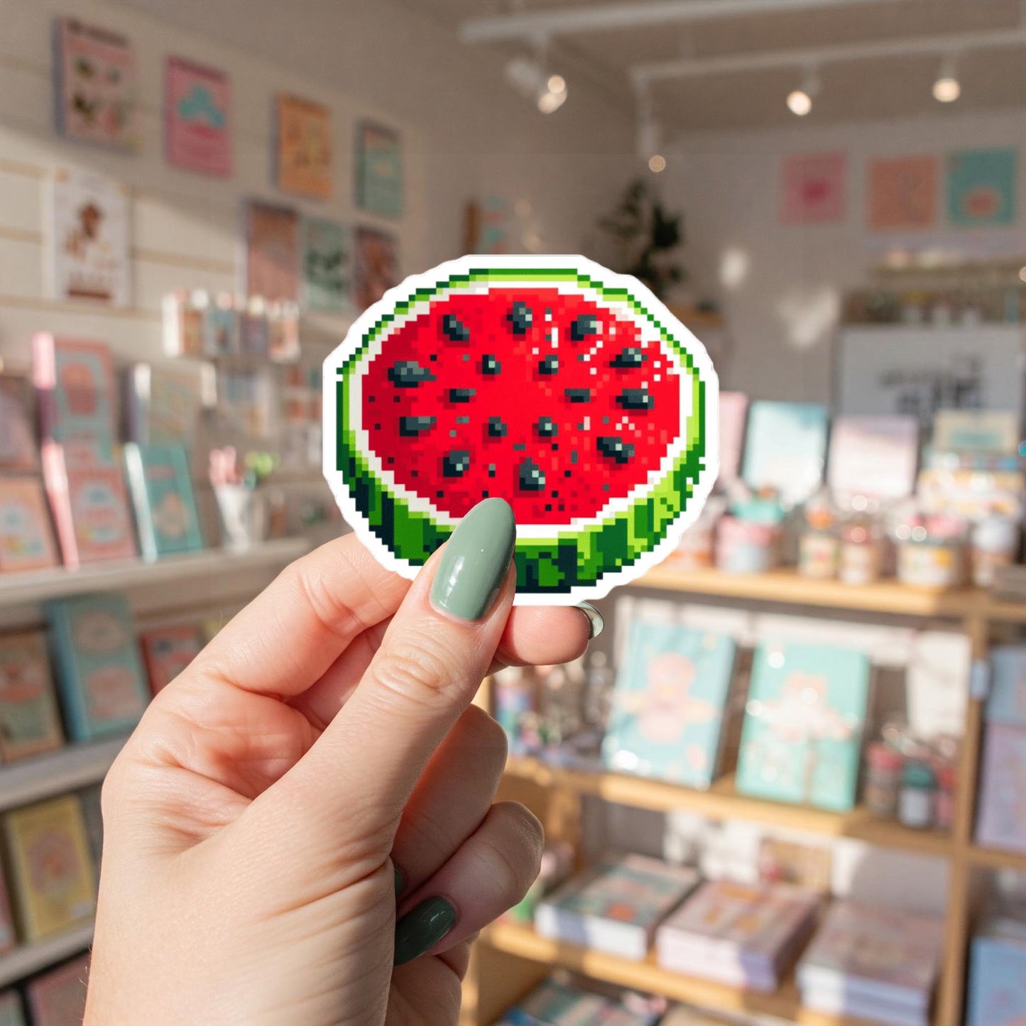 Watermelon Vinyl Sticker - Palestine Flag Symbol for Car Bumper, iPad, Laptop, Hydro Flask – Political Art Decal for Gaza