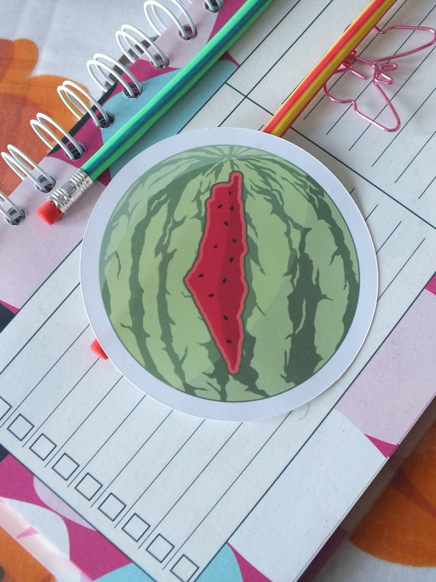 Watermelon Stickers for Palestine - Glossy Watermelon Decal for Laptop, Car Bumper, Water Bottle – Cultural Resistance, Pro Palestine Symbol