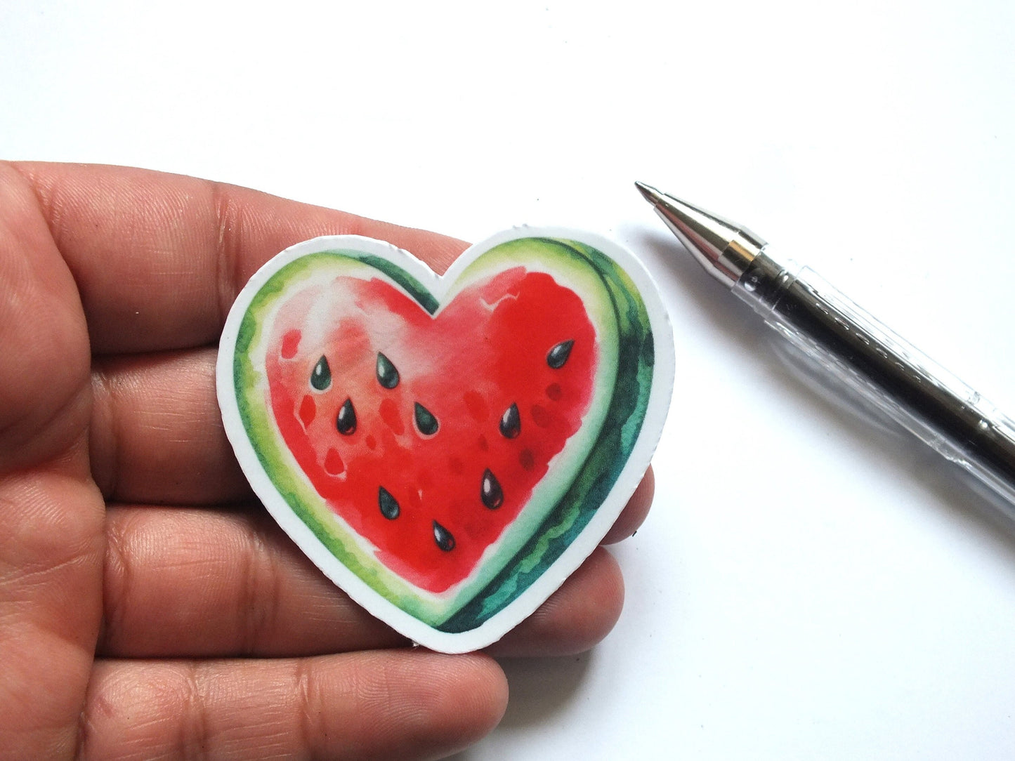 Watermelon Vinyl Decal for Gaza Solidarity - Minimalist Political Sticker for iPhone, Skateboard, Car Bumper – Symbol of Palestine