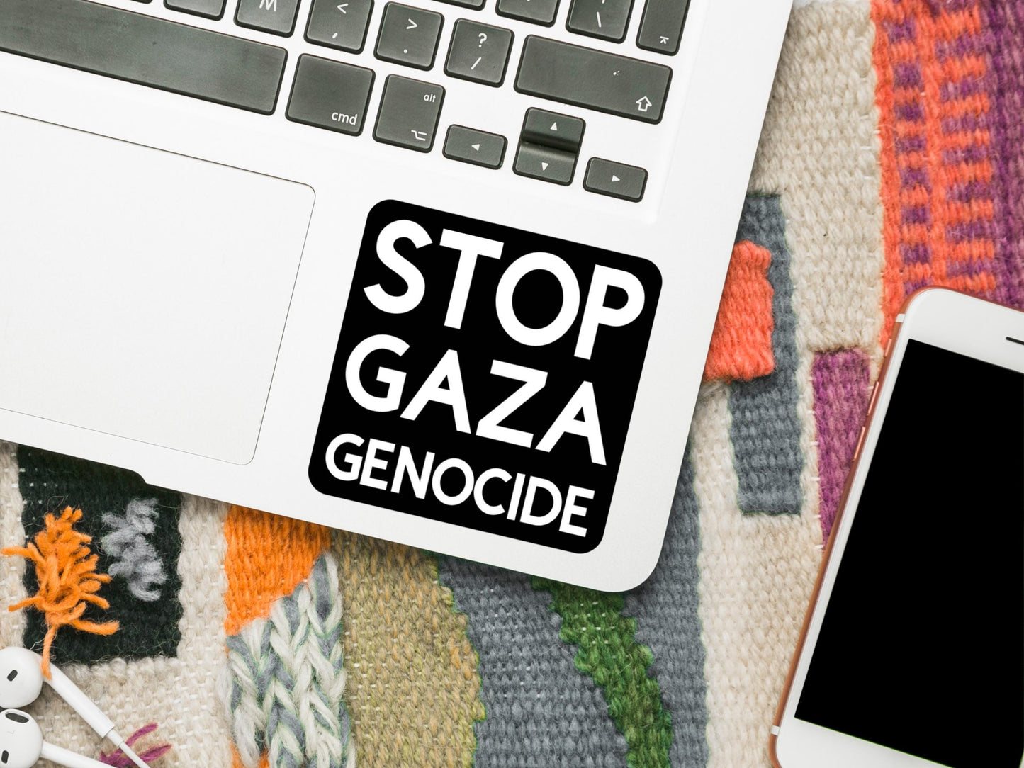 Palestinian Human Rights Vinyl Sticker – Palestine Solidarity Design for Laptop, Water Bottle, Phone Case – Gaza Activist Gift