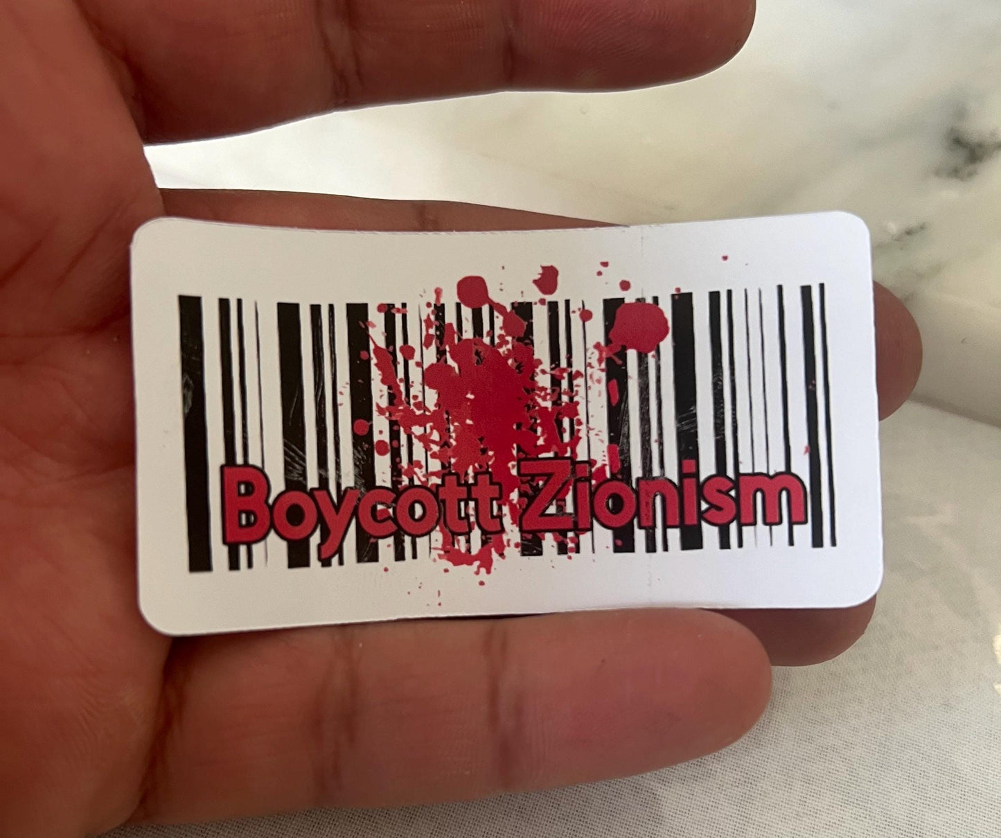 Die Cut Boycott Zionism Sticker - Pro Palestine Art for Laptop, Car Window, Notebook, iPhone, Skateboard, Journal – Resistance Vinyl