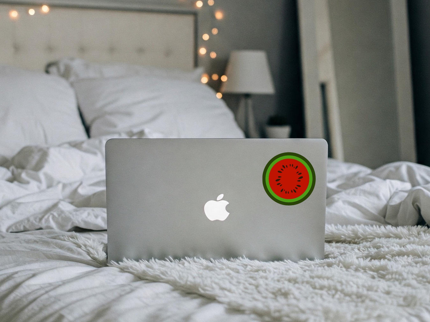 Glossy Watermelon Sticker - Minimalist Solidarity Decal for iPhone, Car Window, Car Bumper, Water Bottle – Symbolic Activism Art Sticker