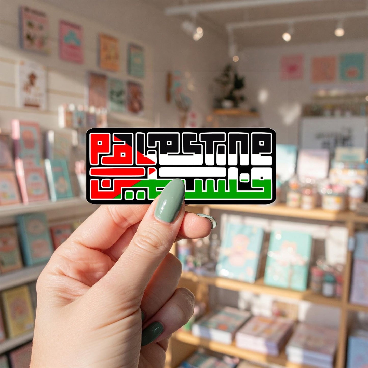 Free Palestine Flag Sticker – High Quality Vinyl for Laptop, Car Windscreen, Water Bottle, iPad, Kindle, Helmet – Support Palestine