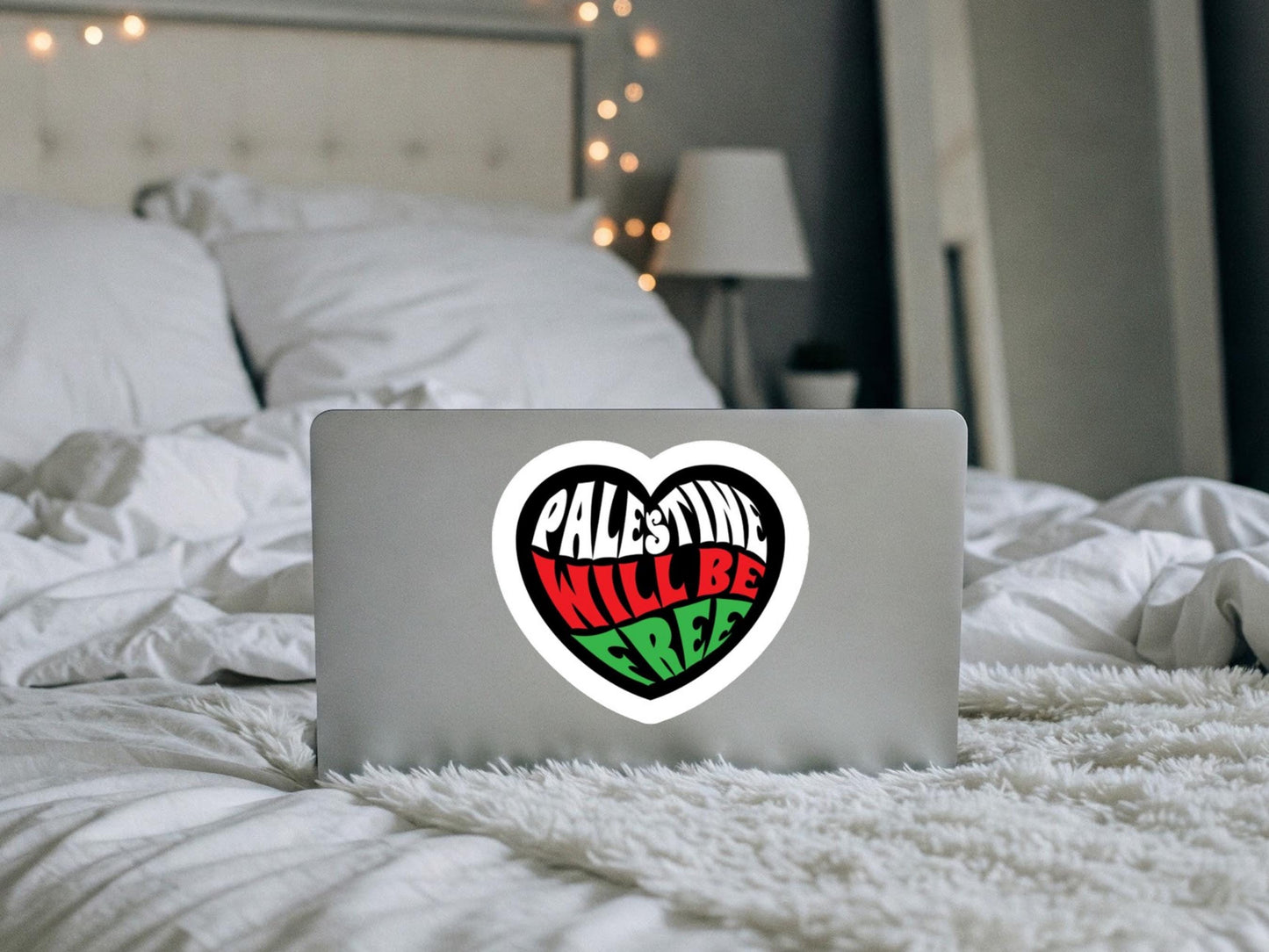 Large Palestine Sticker for Windscreen – Free Palestine Decal, Pro-Palestine Vinyl Decal, Waterproof Laptop Sticker, Political Activism Gift