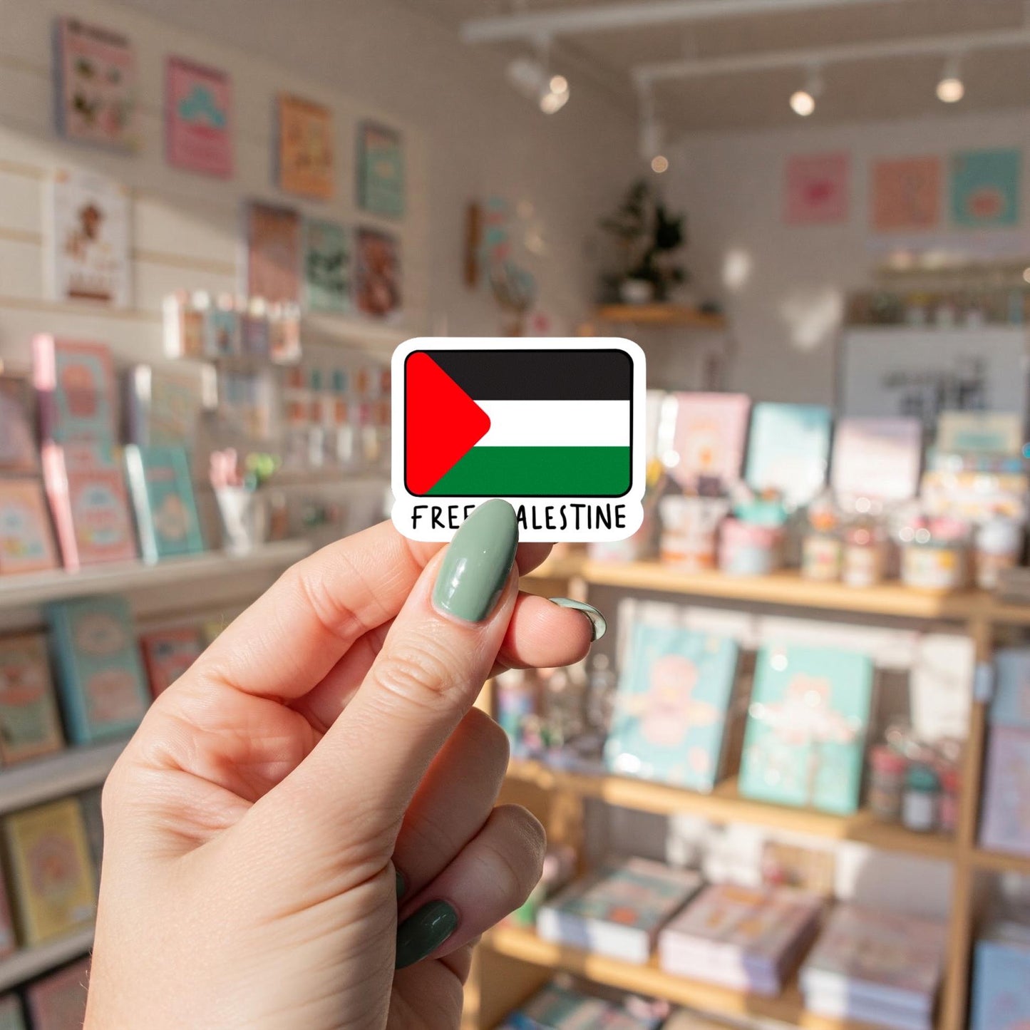 Free Palestine Vinyl Sticker - Palestinian Flag Decal for Truck, Hydro Flask, Skateboard, Laptop – Support Freedom of Palestinians in Gaza