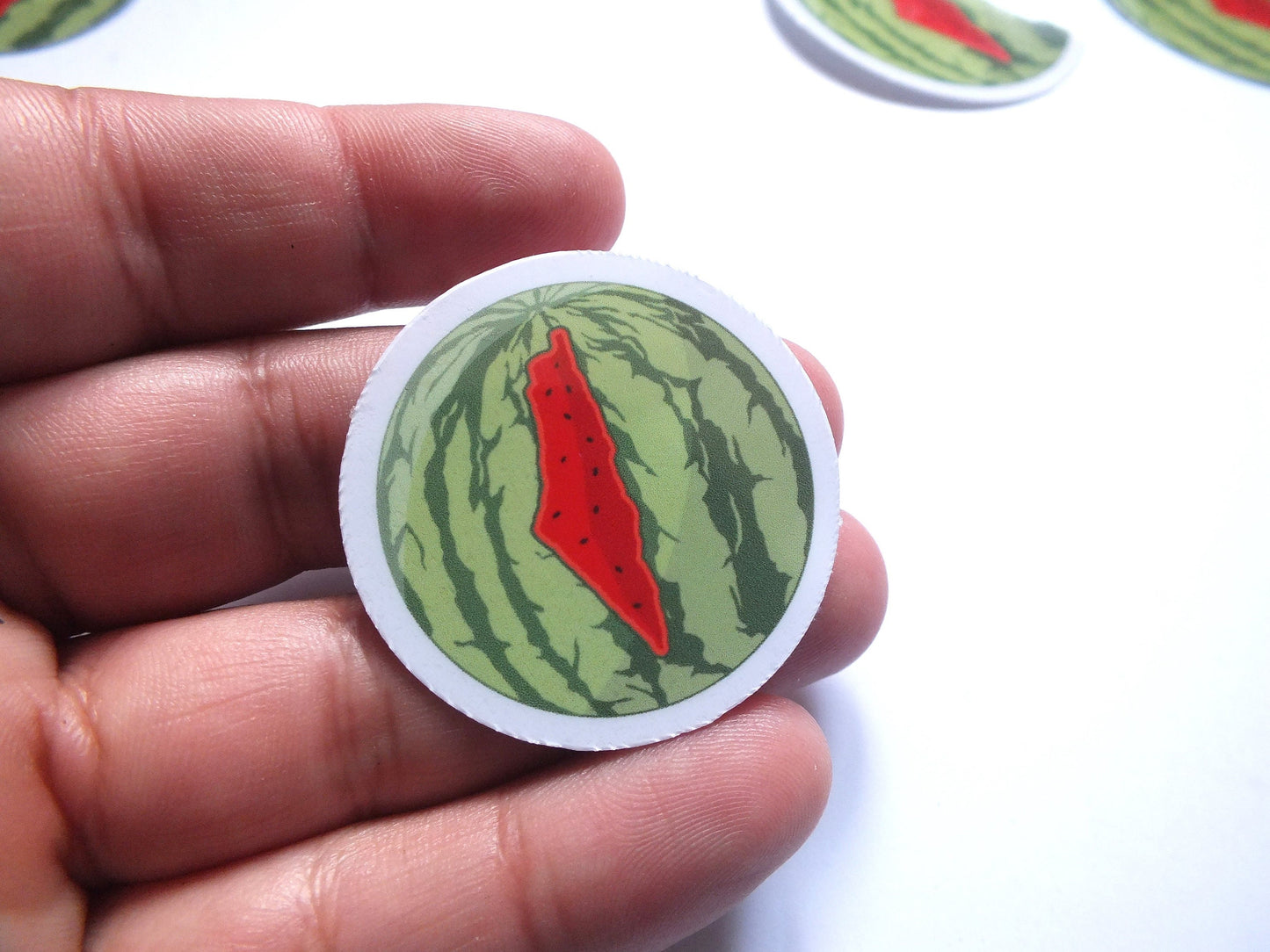 Watermelon Stickers for Palestine - Glossy Watermelon Decal for Laptop, Car Bumper, Water Bottle – Cultural Resistance, Pro Palestine Symbol