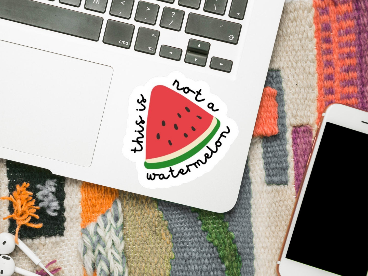 Pro Palestine Watermelon Decal - Durable Vinyl for Car, iPad, Water Bottle, Journal – Resistance Symbol - Pro Palestine Gift for Activist