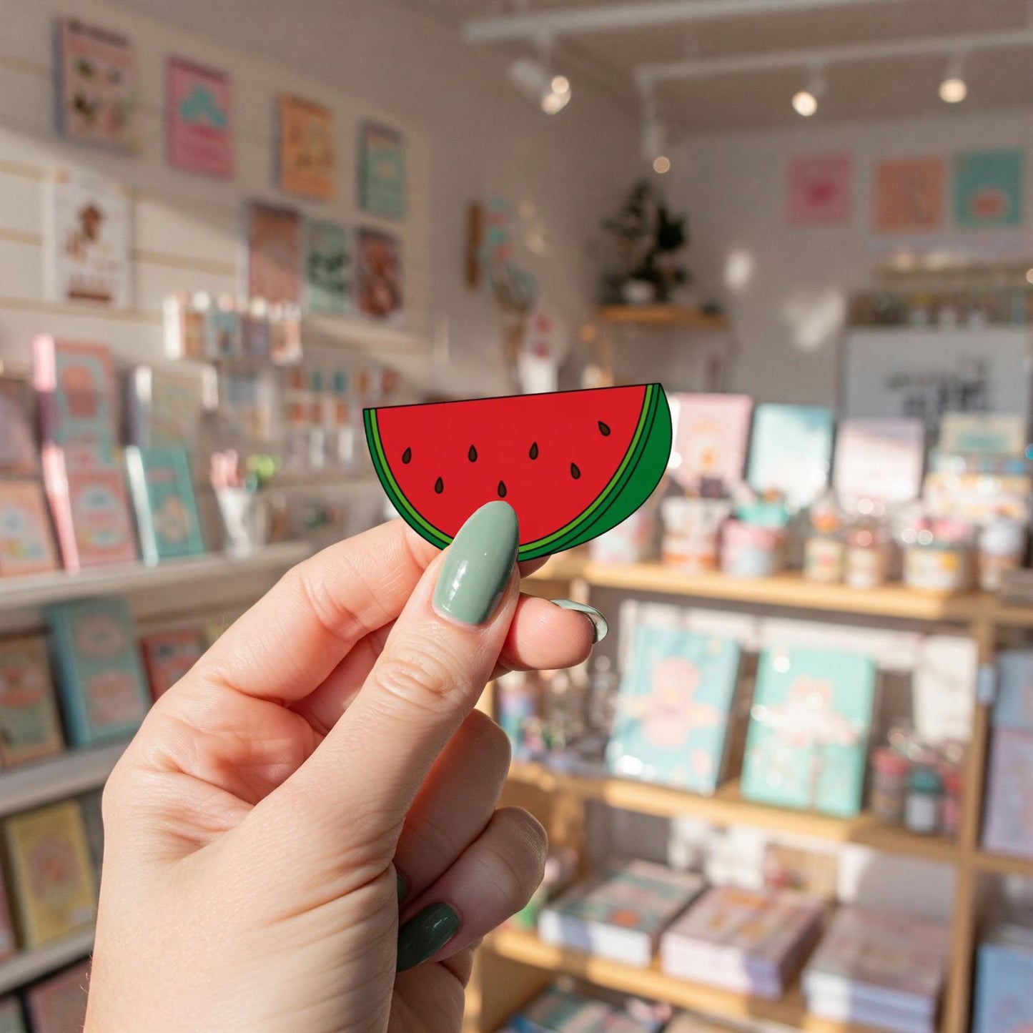 Glossy Watermelon Stickers for Palestine - Watermelon Symbol Decal for Car Window, Laptop, Water Bottle, Journal – Subtle Vinyl Protest Art