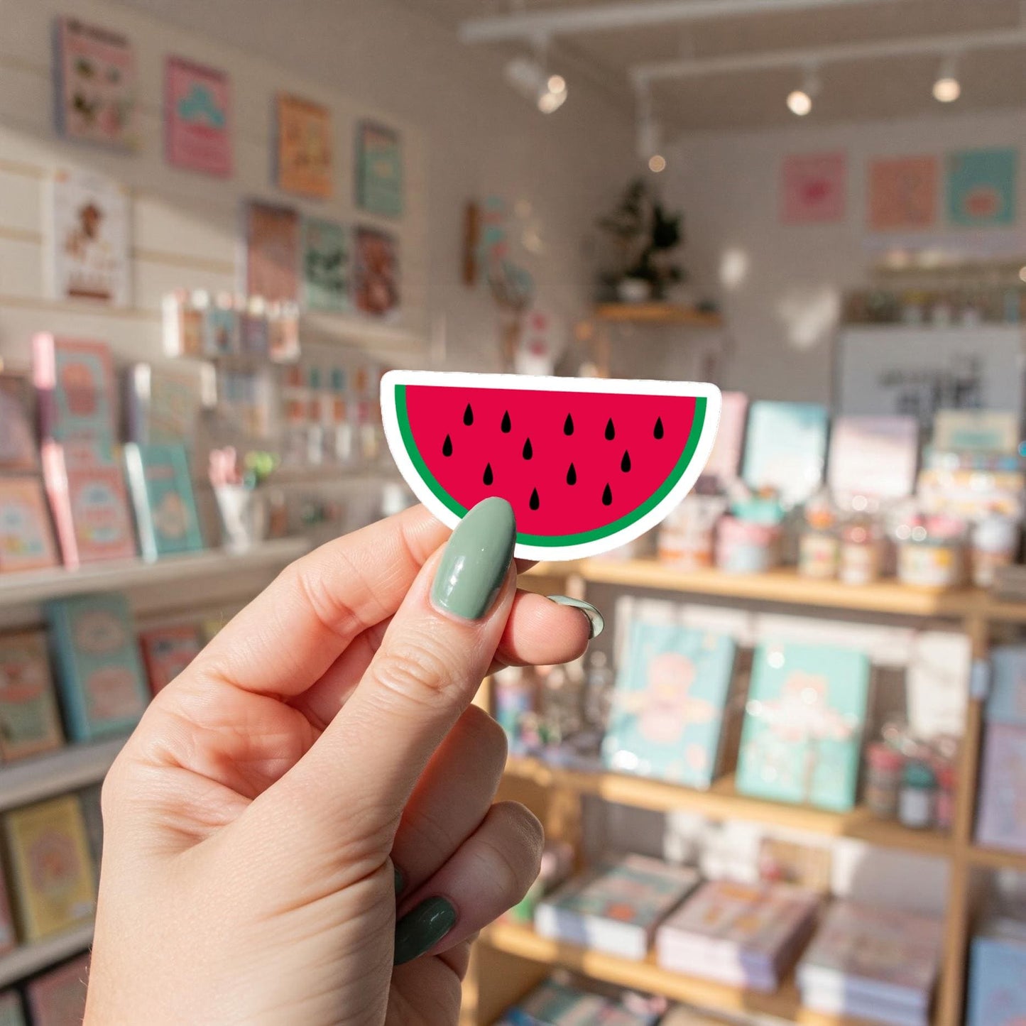 Glossy Pro Palestine Watermelon Sticker - Palestine Solidarity Vinyl Decal for Laptop, Water Bottle, Car, iPad – Resistance Art for Gaza