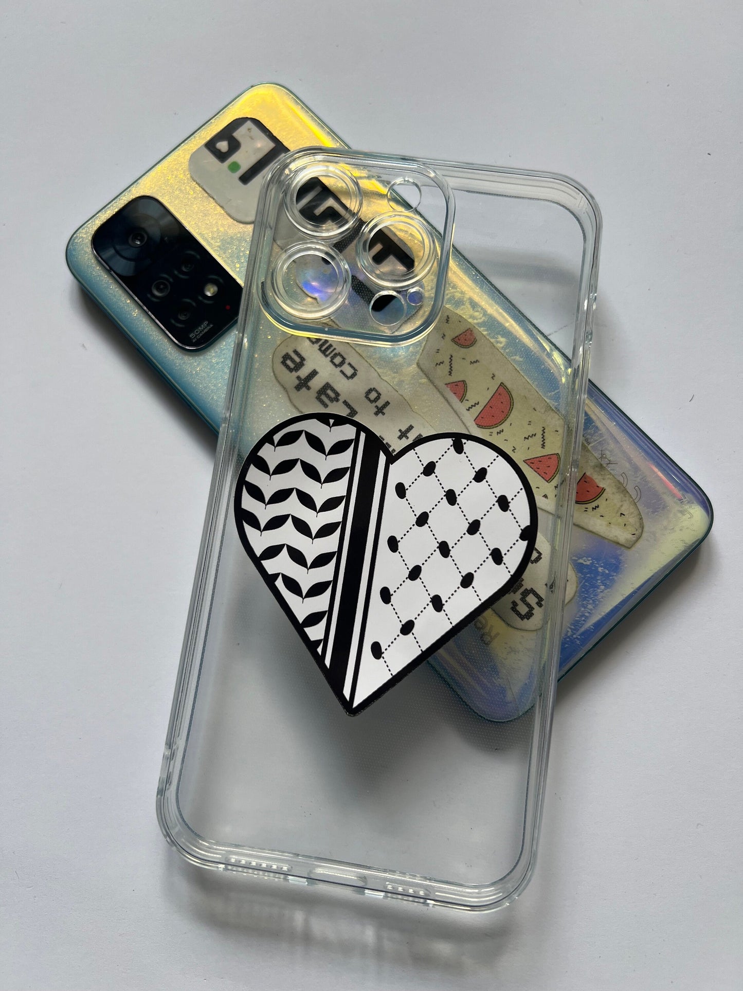 Palestine Flag Phone Case Vinyl Sticker - Proceeds Donated to Gaza Charity - Glossy Watermelon Decal - Show Your Solidarity and Support