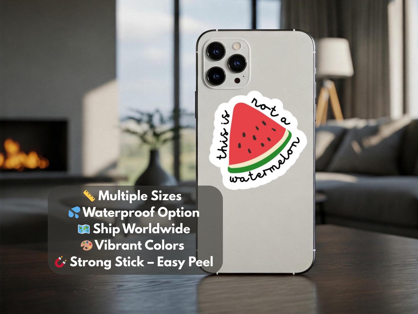 Pro Palestine Watermelon Decal - Durable Vinyl for Car, iPad, Water Bottle, Journal – Resistance Symbol - Pro Palestine Gift for Activist
