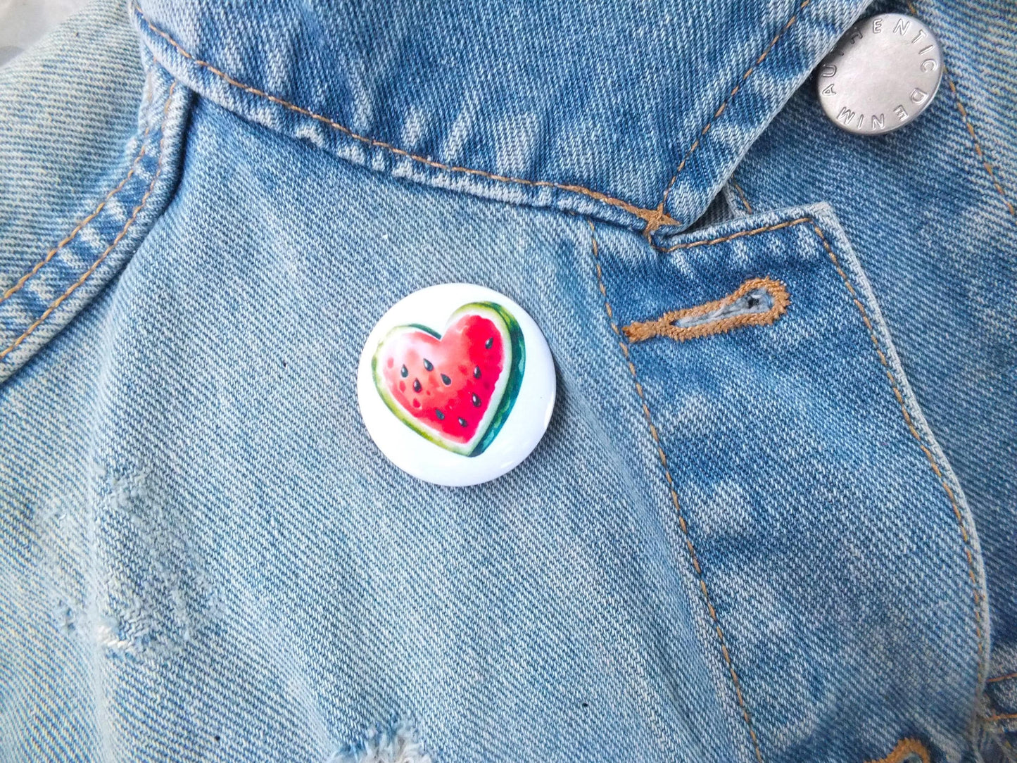 Palestine Watermelon Pin - Round Solidarity Badge – Symbol of Palestine for Gaza – Perfect Activist Gift or Statement Pin