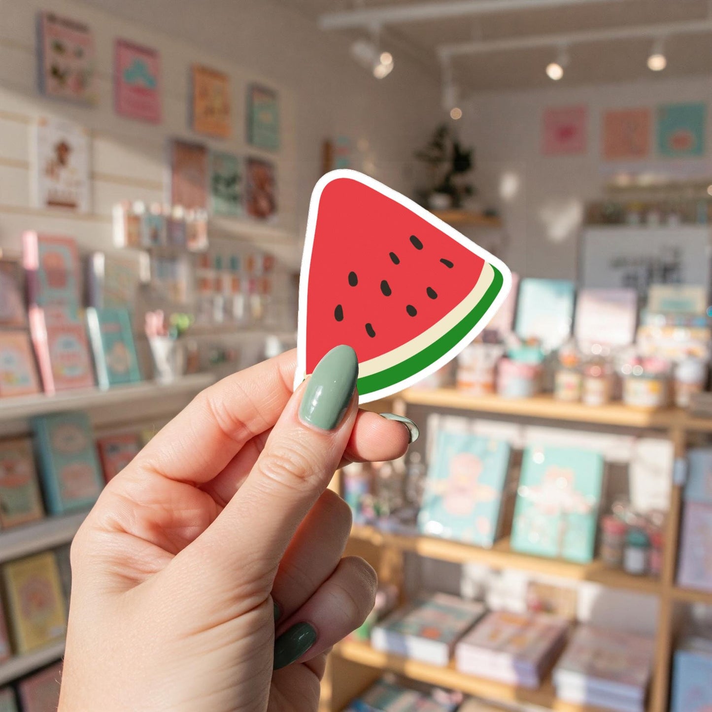 Pro Palestine Watermelon Decal - Glossy Waterproof Sticker for Laptop, Water Bottle, iPad, Phone Case, Journal – Political Stickers for Gaza