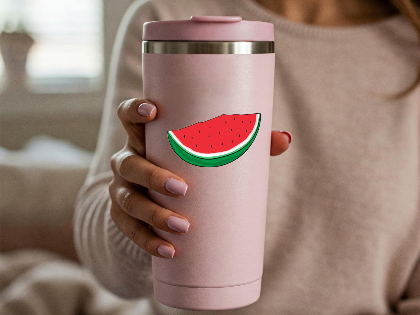 Minimalist Watermelon Stickers for Palestine - Durable Vinyl for Cars, iPads, Water Bottle, Journal – Resistance Symbol Art for Gaza
