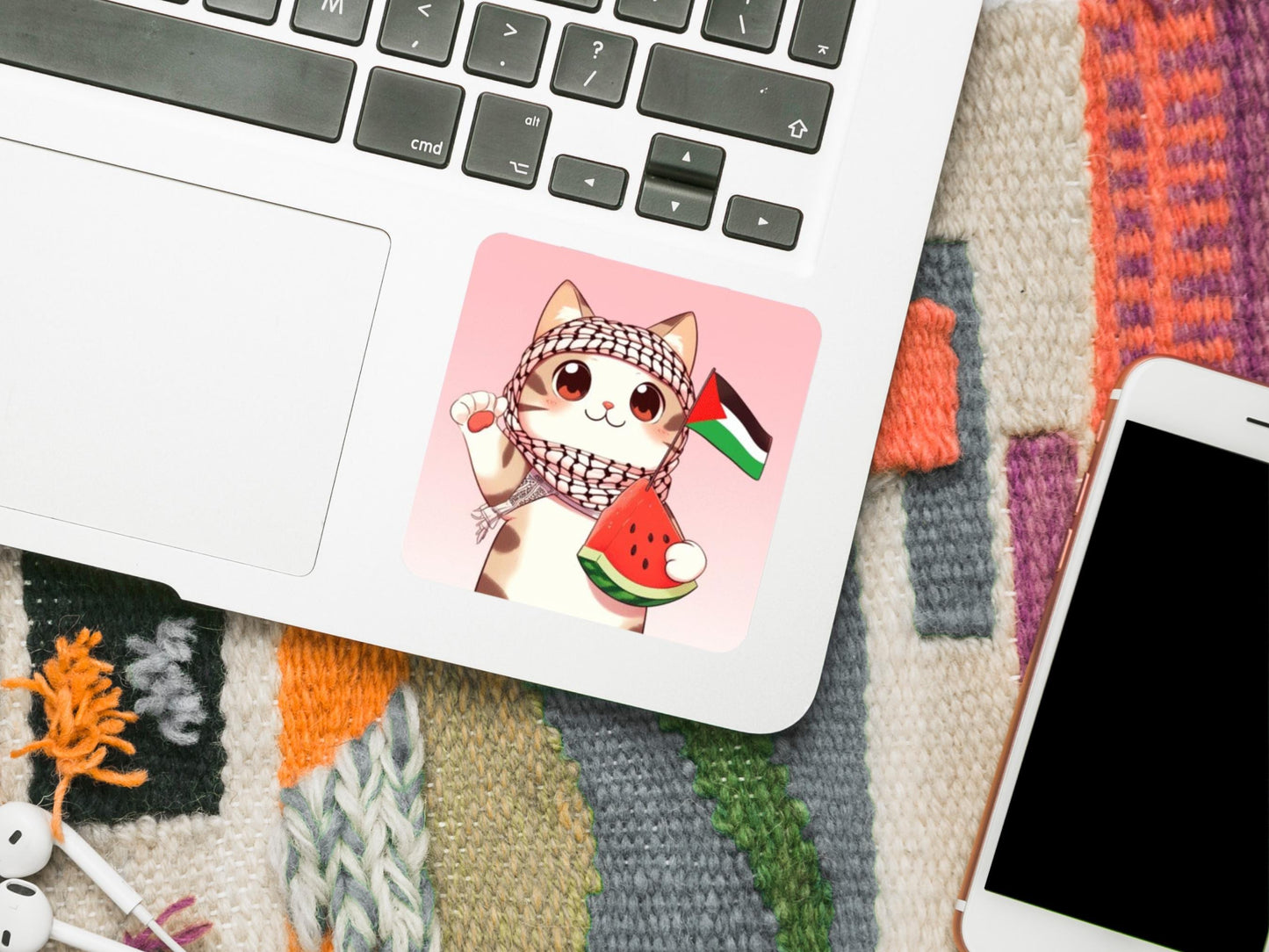 Palestinian Stickers for iPhone Case Proceeds Donated to Gaza Fundraiser Solidarity and Support Gifts for Pro Palestine Activist Free Gaza