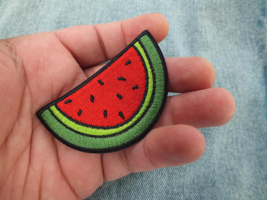 Embroidered Watermelon Patch – Palestine Identity Symbol – Iron-On or Velcro for Denim Jacket, Backpack - Awareness Gift for Activist