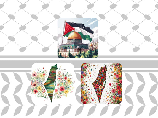 Pro Palestine Activist Magnet for Fridge – Free Palestine Design with Keffiyeh & Watermelon – Political Art Decor - Map of Palestine