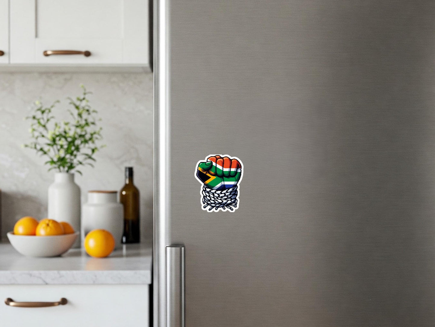 Palestine Fridge Magnet – Watermelon and Keffiyeh Design Supporting Palestine & Gaza – Cultural Identity Solidarity Gift