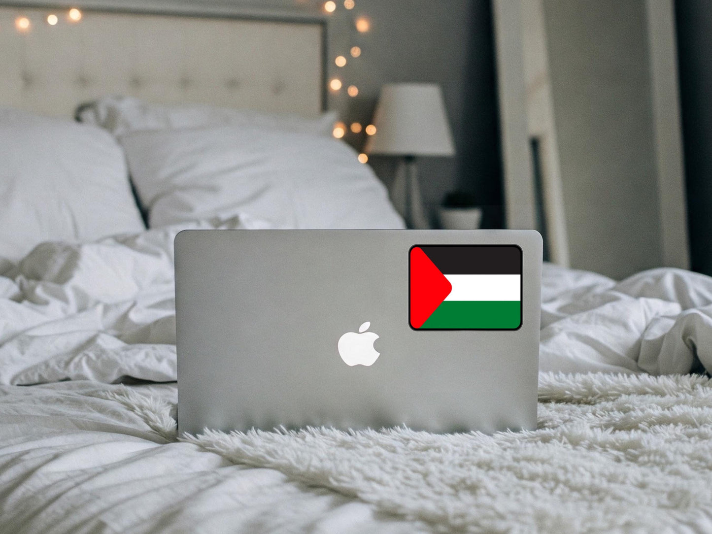 Palestinian Flag Decal – Glossy Vinyl Sticker for Car Windscreen, Water Bottle, Laptop, iPhone – Support Gaza Freedom and Solidarity