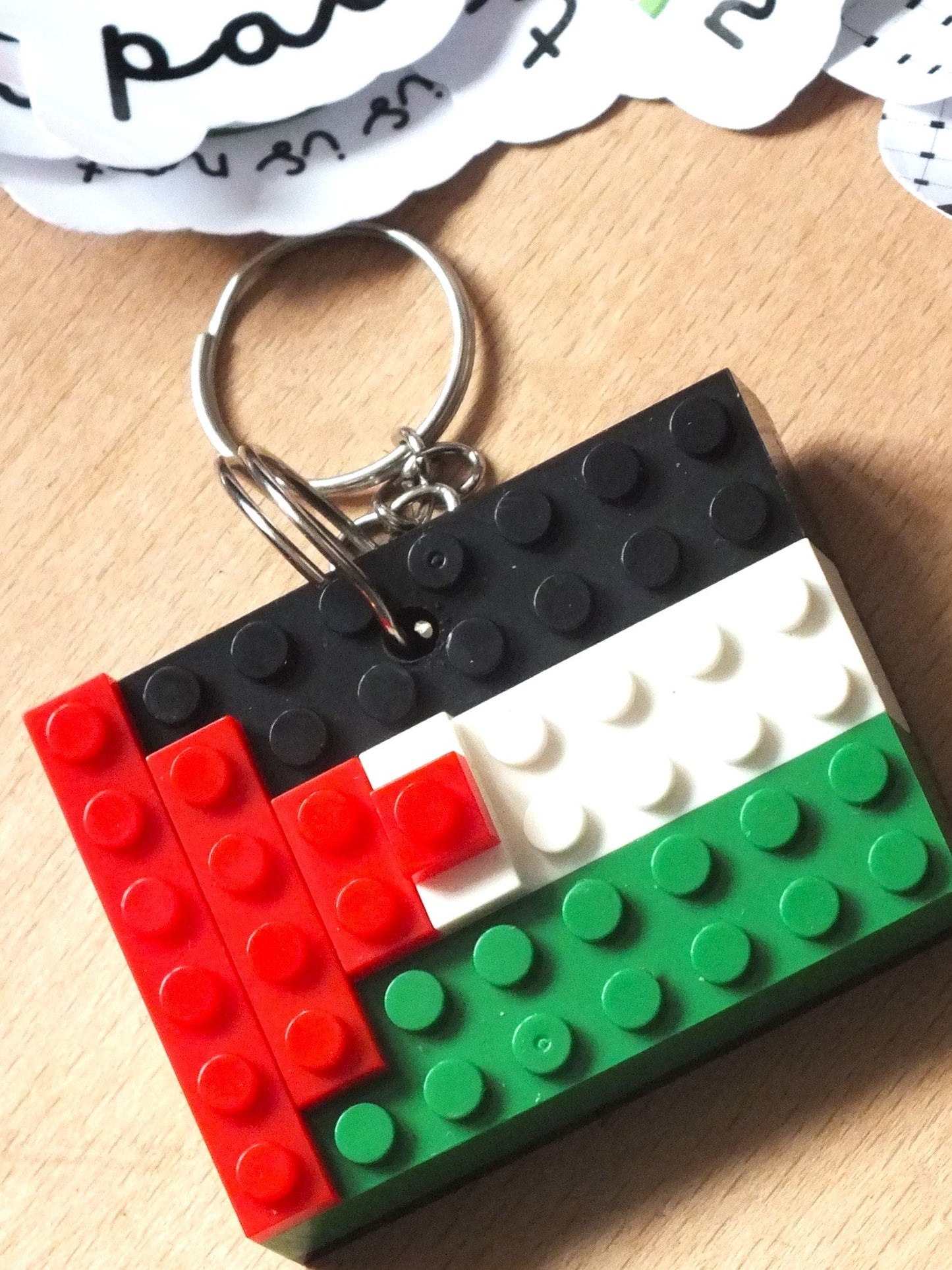 Palestinian Flag Backpack Charm Keyring - Resistance Keychain – Cultural Activist Gift - 3D Palestine Flag for Activist