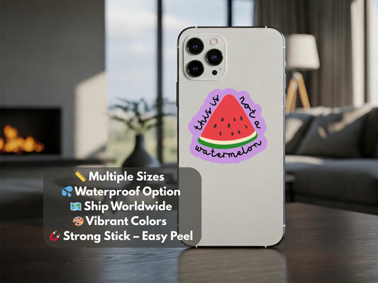 Pro Palestine Watermelon Decal - Free Palestine Sticker for Car Window, Laptop, Water Bottle, Journal – Subtle Vinyl Protest for Gaza