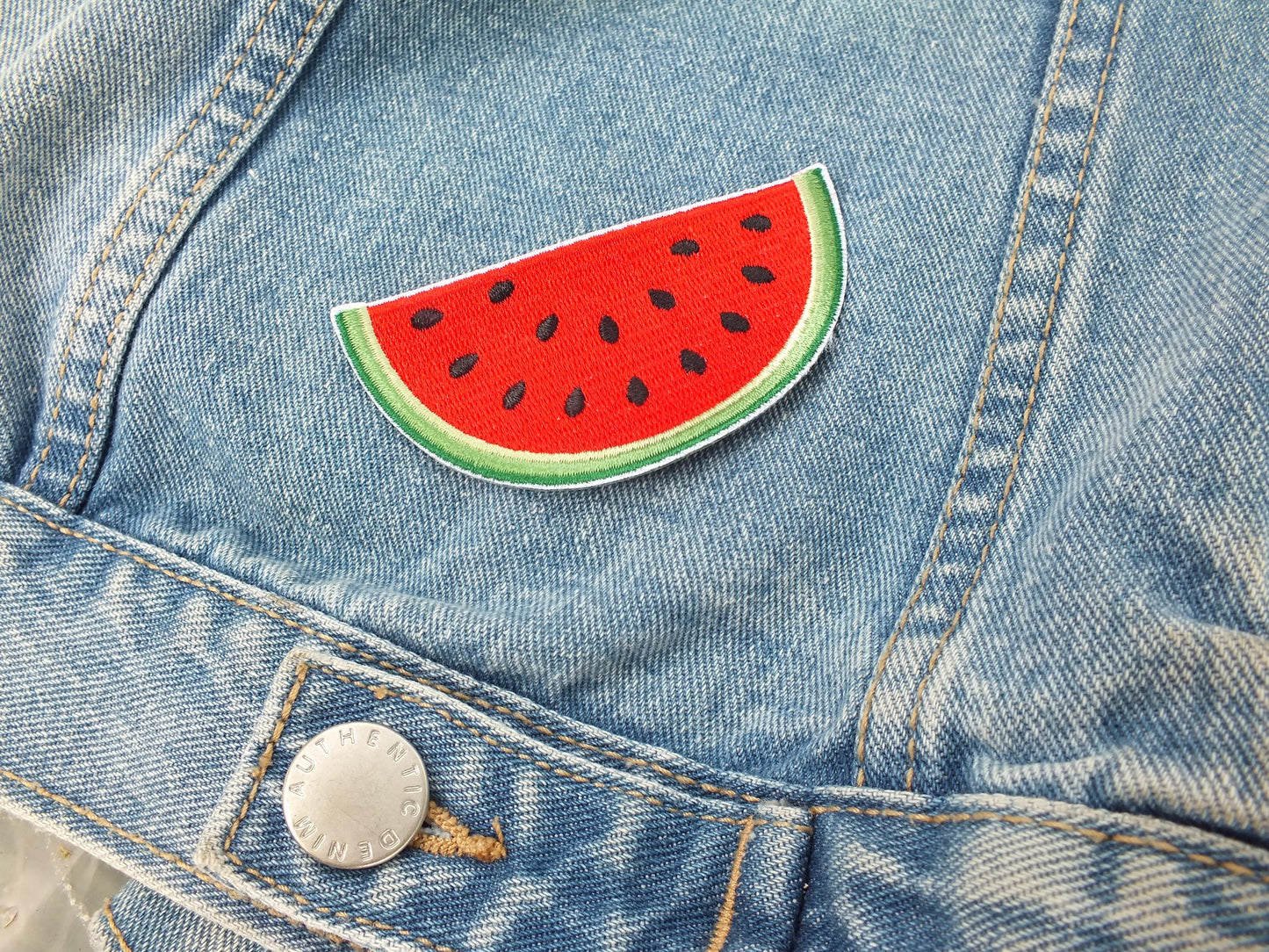 Watermelon Statement Patch for Gaza – Embroidery for Palestine – Cultural Iron-On or Velcro Badge - Protest Accessory for Jacket or Backpack