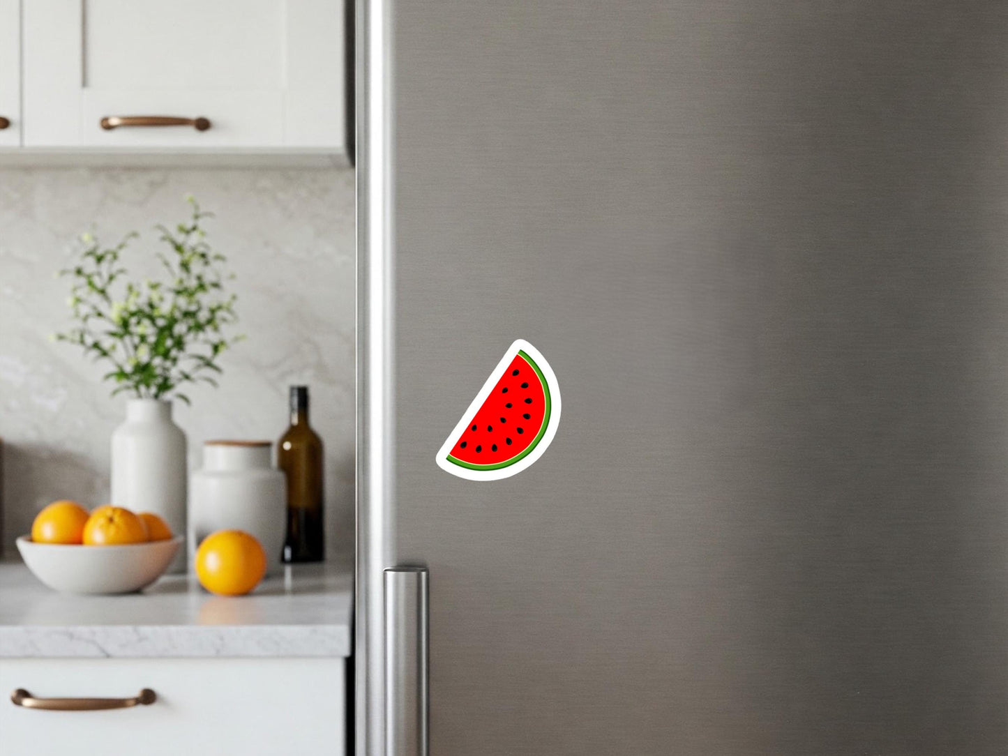 Palestine Fridge Magnet – Watermelon and Keffiyeh Design Supporting Palestine & Gaza – Cultural Identity Solidarity Gift