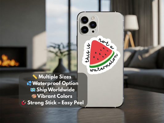 Free Palestine Watermelon Sticker – Waterproof Vinyl Decal for Car Bumper, Laptop, Windscreen , Water Bottle, Journal – Symbol of Palestine