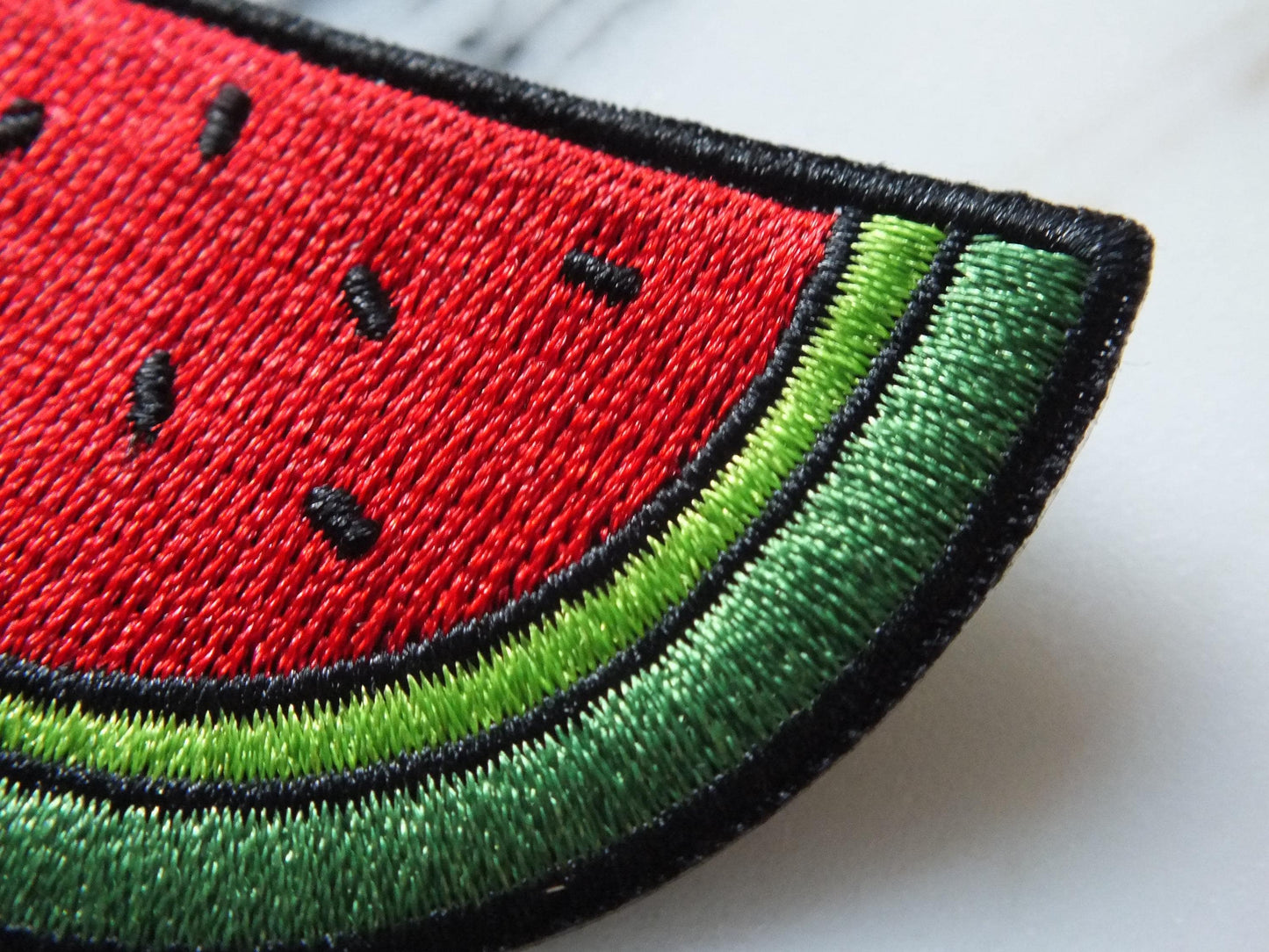 Palestinian Activist Embroidered Patch – Watermelon Art for Palestine – Iron-On or Velcro Protest Symbol - Watermelon Motif