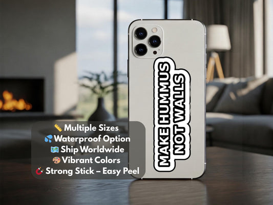 Palestinian Heritage Sticker – Cultural Symbol for Water Bottle, iPhone, Journal, Notebook – Political Statement in Solidarity with Gaza