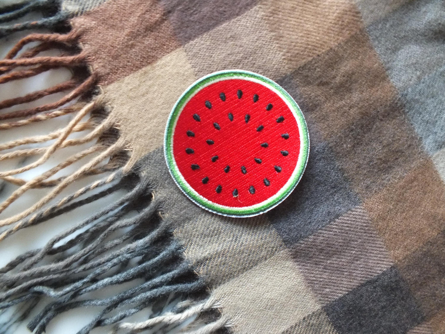 Watermelon Patch - Symbol of Palestine Iron On Patch for Denim Jacket - Embroidered Gift for Pro Palestinian Activist