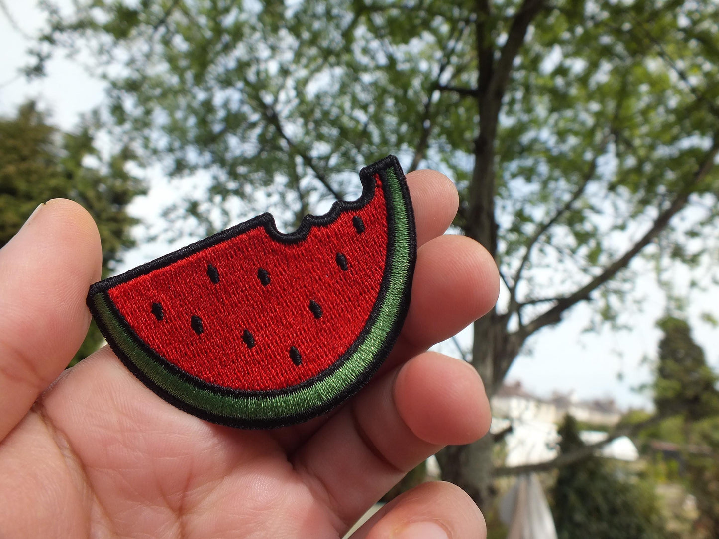 Pro Palestine Watermelon Patch – Embroidered Cultural Symbol – Iron-On/Velcro Options - Gaza Solidarity Patch for Jacket or Backpack