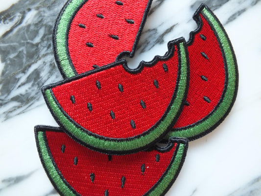 Embroidered Watermelon Patch for Gaza – Palestine Identity Symbol – Iron-On or Velcro for Jacket or Tote Bag - Pro Palestine Gift