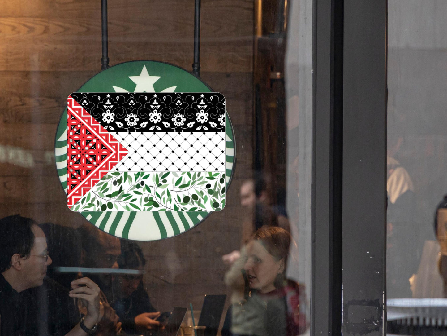 Glossy Palestine Flag Sticker – Free Palestine Vinyl Decal, Pro-Palestine Vinyl Sticker, Waterproof Laptop Sticker, Political Activism Gift