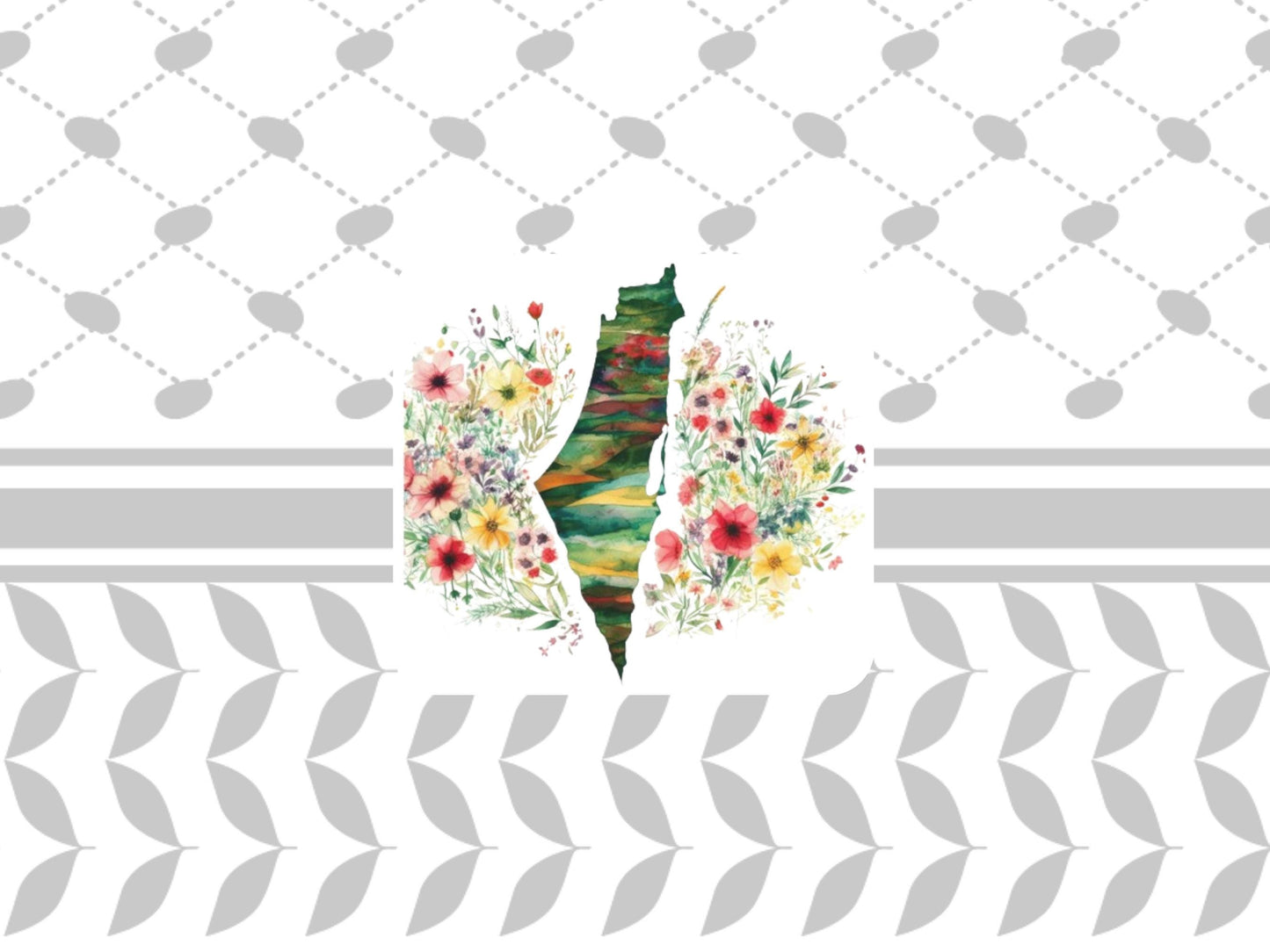 Pro Palestine Activist Magnet for Fridge – Free Palestine Design with Keffiyeh & Watermelon – Political Art Decor - Map of Palestine