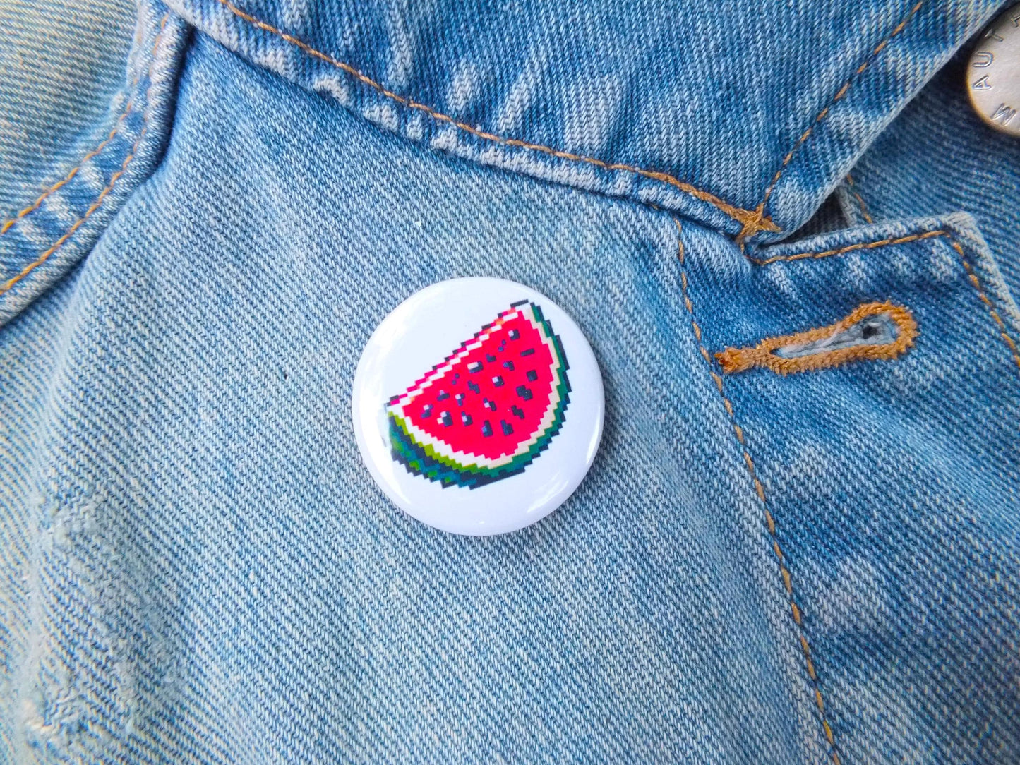 Palestine Watermelon Pin - Round Solidarity Badge – Symbol of Palestine for Gaza – Perfect Activist Gift or Statement Pin