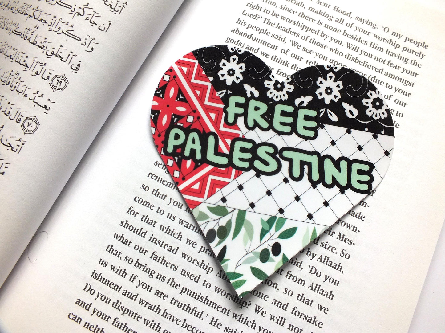 Free Palestine Bumper Sticker - Solidarity Flag of Palestine Decal for Car Bumper, Car Window, Laptop – Palestinian Heritage Love Heart