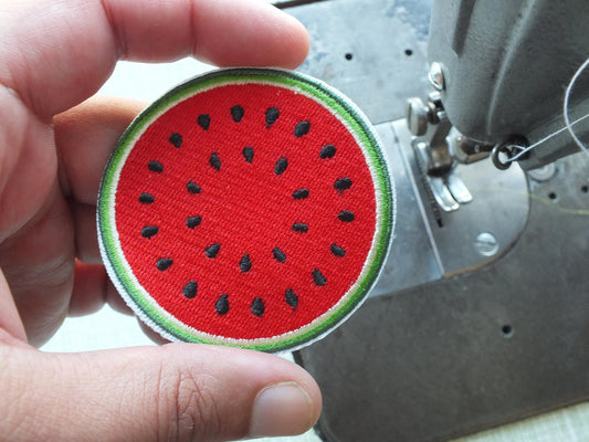 Watermelon Patch - Symbol of Palestine Iron On Patch for Denim Jacket - Embroidered Gift for Pro Palestinian Activist