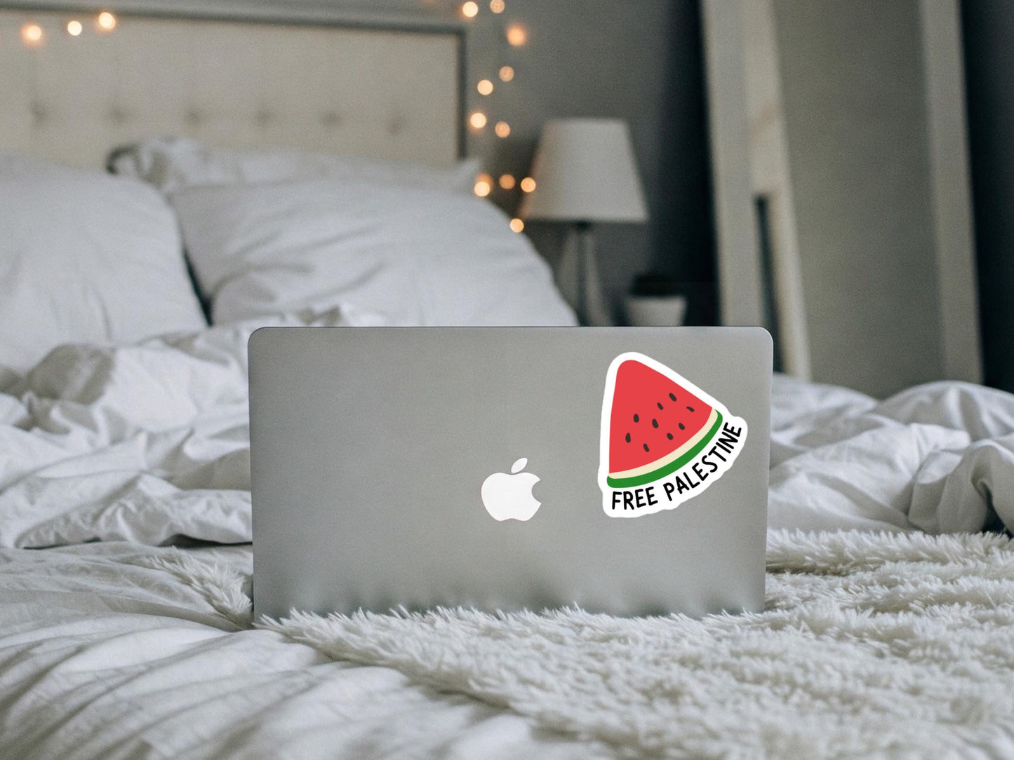 Watermelon Palestine Sticker - Glossy Vinyl Decal for Laptop, Car Bumper, Window, Water Bottle, iPad, Phone Case – Free Palestine Decal