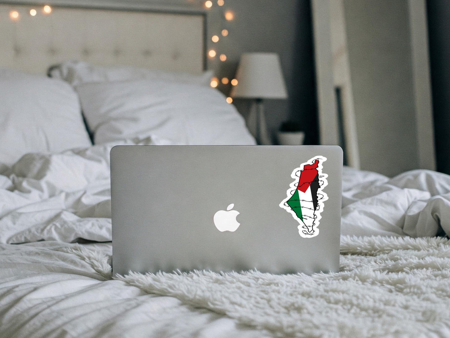 Palestinian Flag Sticker in Solidarity with Gaza – Palestine Vinyl Decal for Water Bottle, Laptop, Journal - Minimalist Flag Sticker