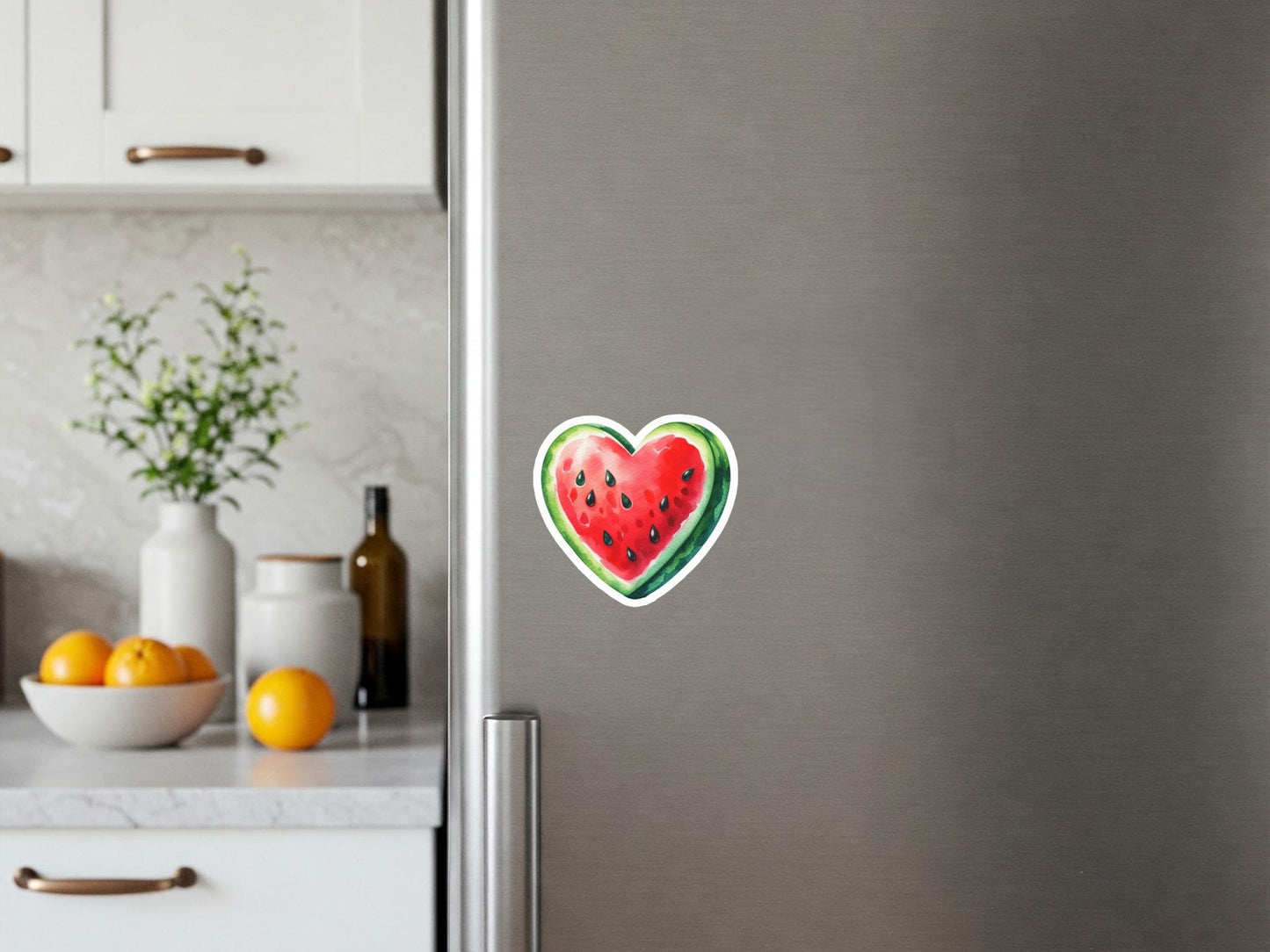 Watermelon & Keffiyeh Magnet for Gaza – Palestine Solidarity Symbol for Fridge, Locker, or Gift Giving - Flag of Palestine Locker Magnet