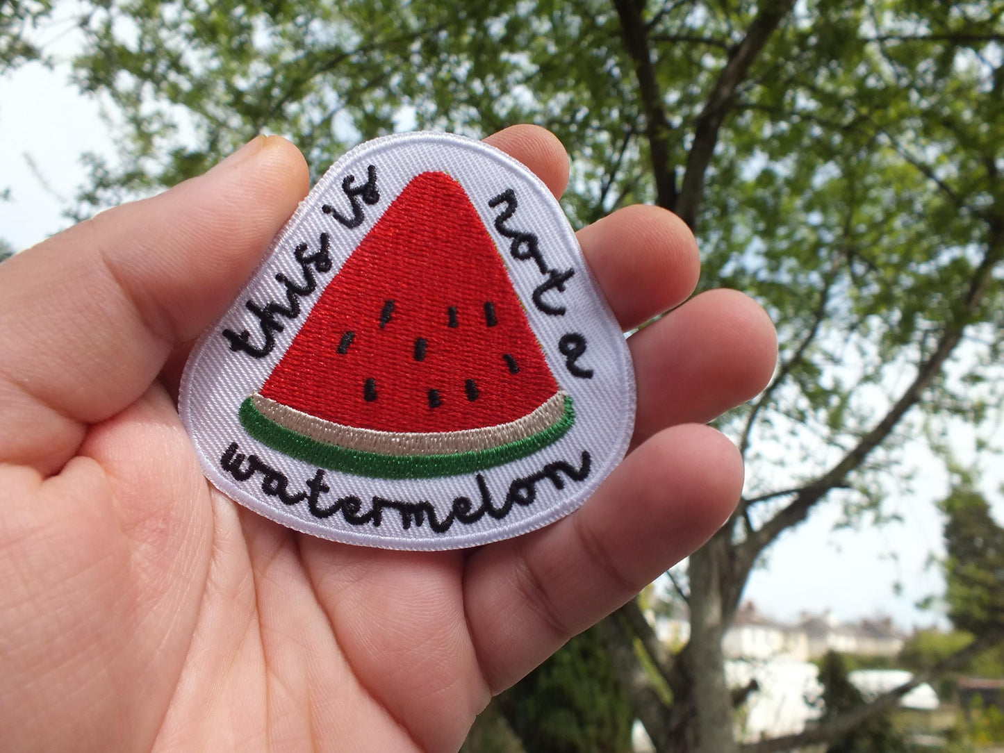Watermelon Palestine Patch – Embroidered Iron-On or Velcro – Symbol of Resistance & Solidarity with Gaza - Gift for Activist