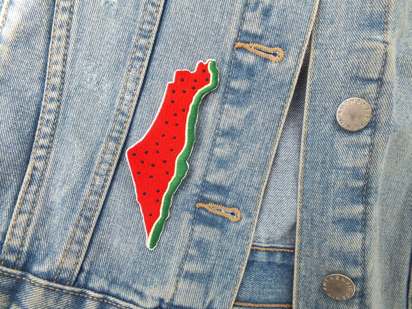 Palestine Keffiyeh Patch – Embroidered Palestinian Embroidery Pattern – Iron-On or Velcro Badge for Cultural Pride & Protest Wear