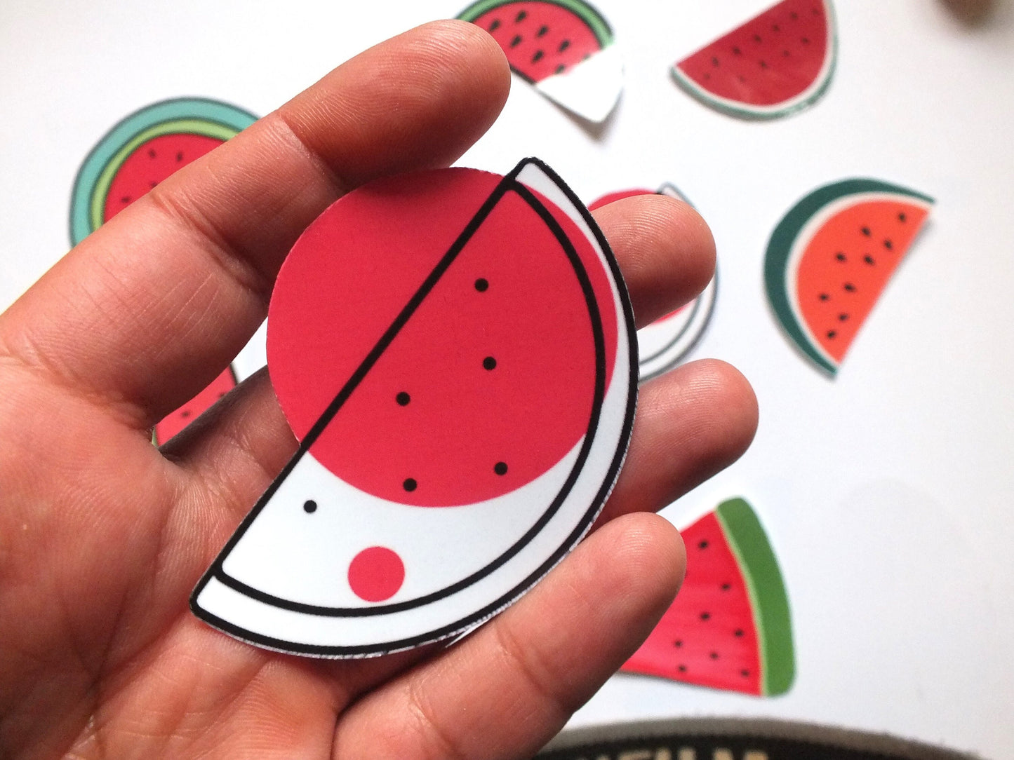 Pro Palestine Watermelon Sticker - Minimalist Decal for iPhone, Car Window, Car Bumper, Helmet, Water Bottle – Symbolic Activism Art