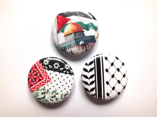 Pro Palestine Activist Pins – Flag & Keffiyeh Pin Supporting Palestine – Backpack or Jacket Accessory - Solidarity with Gaza